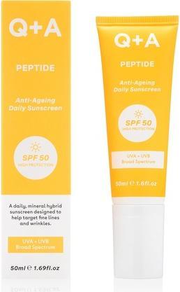 Immagine prodotto Q+A Crema protettiva per la pelle contro le rughe con peptidi SPF 50 Peptide (Anti-Ageing Daily)