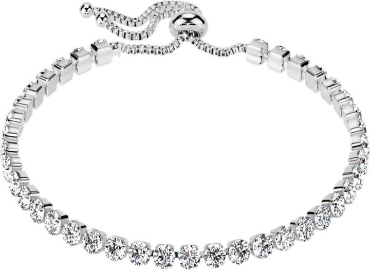 Star Piercing Kette Verstellbar silber mit Kristallen silber (Chirurgenstahl 316L)