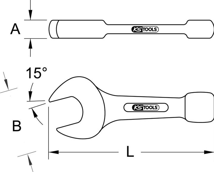 Produktbild KS Tools Schlag-Maulschlüssel (60 mm)