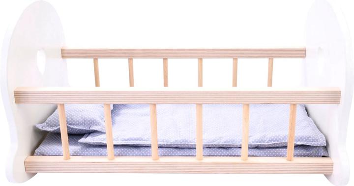 Produktbild Engelhart Puppenbett Schaukelwiege, Grau/Weiss