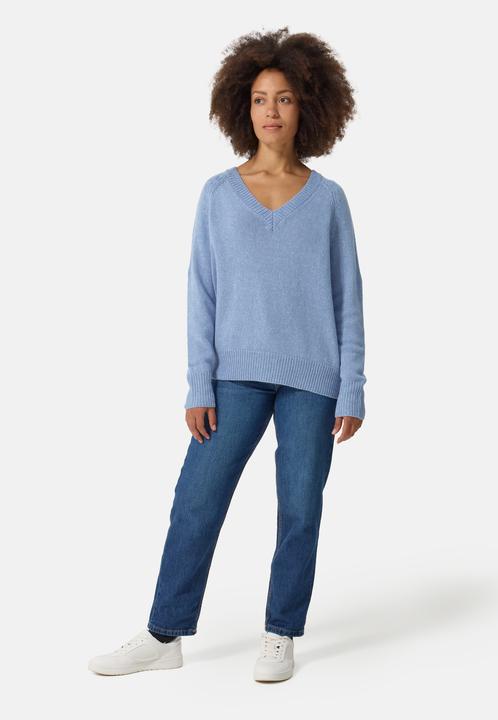 Actual product image Cash-Mere Seide Kaschmir Oversize Style V-Ausschnitt Pullover (S)
