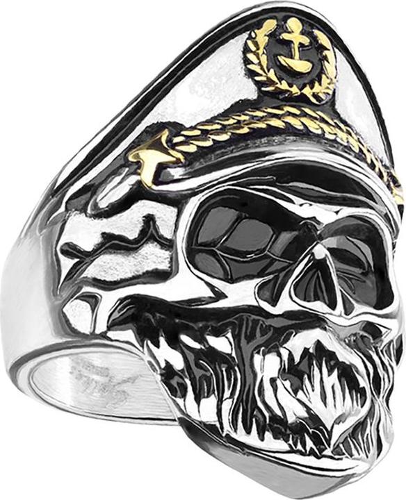 Image du produit Star Piercing Bague argent crâne de pirate (60, 950 Platine)