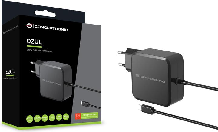 Image du produit Conceptronic Chargeur 1Port 100W, GaN USB-C Desk PD sw (100 W)