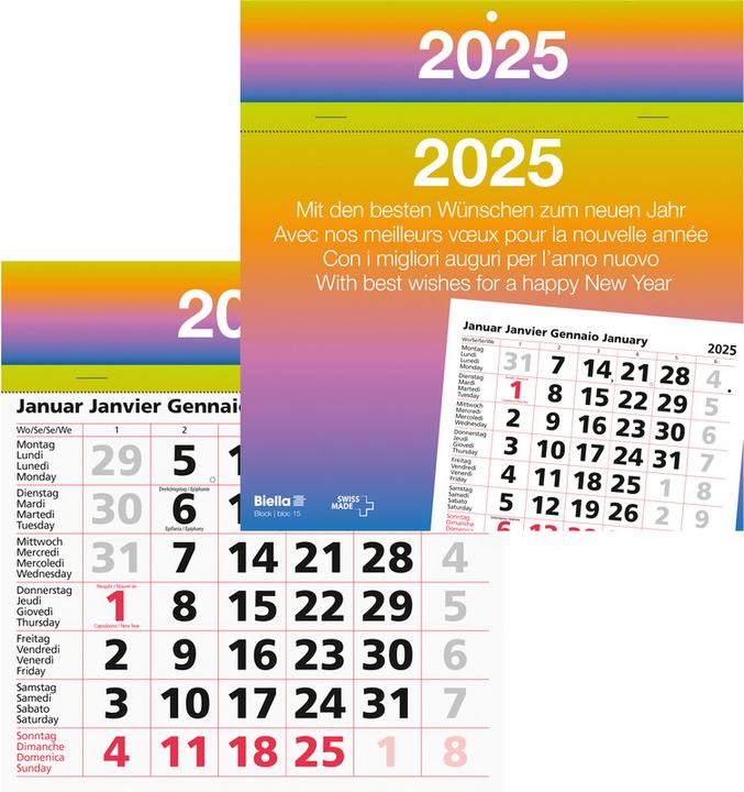 Produktbild Biella Abreisskalender (Spezial, Harter Einband, Deutsch, Englisch, Italienisch, Französisch)