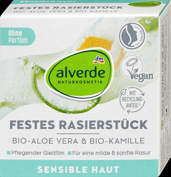 Actual product image dm alverde Solid organic aloe vera, organic camomile