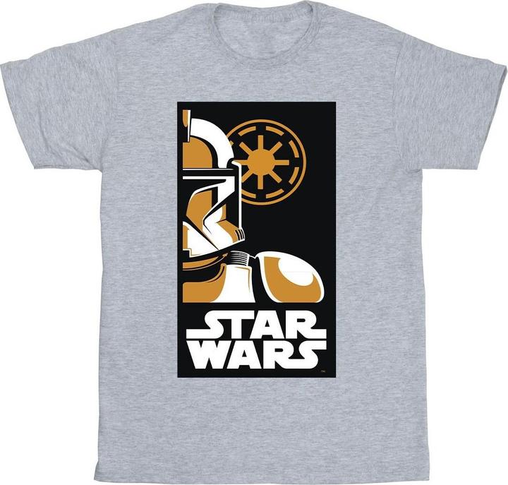 Actual product image Star Wars Mens Stormtrooper Art Poster T-Shirt (S)