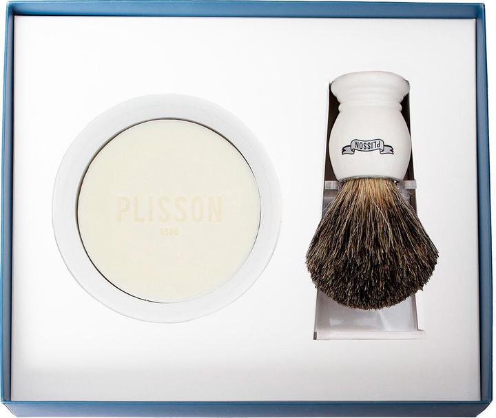 Plisson 1808 Essentiel 3-piece set Pure Badger Russian Grey