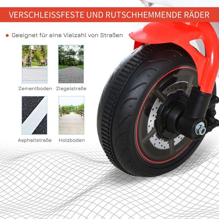 Produktbild Swisshandel24 Kinderfahrzeug Rutscher Kinder-Motorad Rutscherfahrzeug für 18-36 Monate mit Musik Weiss 74 x 39 x 4
