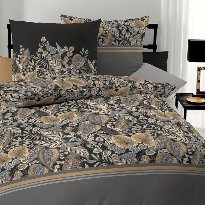 Actual product image Kaeppel Single Jersey Bettwäsche Tika schwarz (Bedding set, 155x220 cm + 80x80 cm)