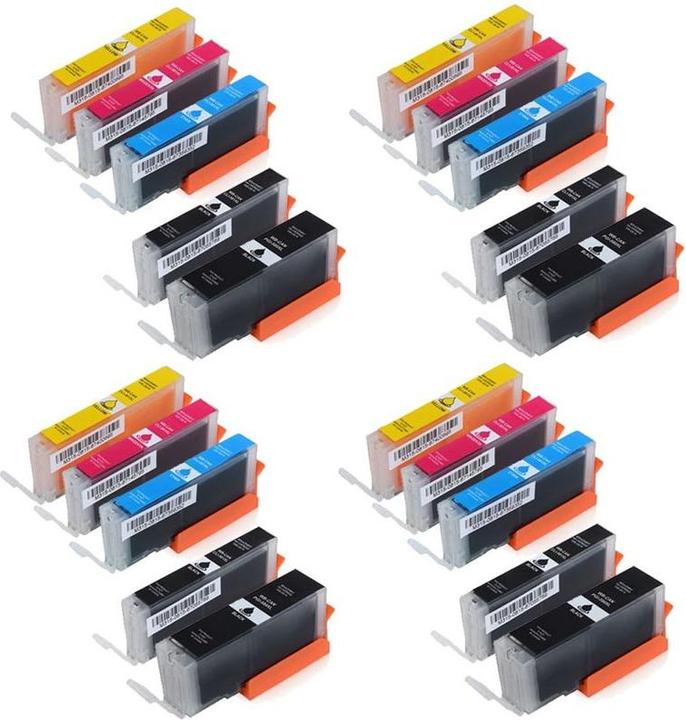 Immagine prodotto Hermex Cartucce d'inchiostro Canon Pixma TS6351 compatibili (M, FC, C, Y, PGBK)