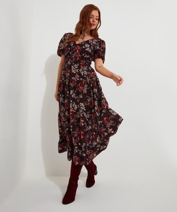 Image du produit Joe Browns Robe maxi élastique sombre florale (38)