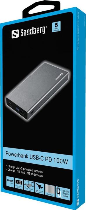 Produktbild Sandberg Externer Batteriensatz (20000 mAh, 100 W, 74 Wh)