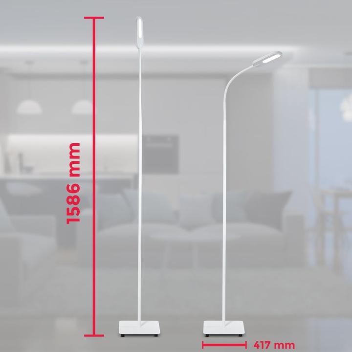 Actual product image B.K.Licht CCT LED floor lamp, matt white, 1xLED platinum/6.5W (600 lm)