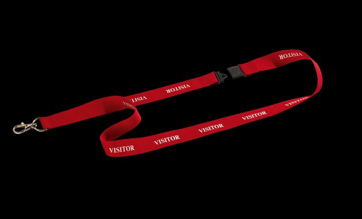 Immagine prodotto Durable Nastro di tessuto VISITOR, con moschettone, conf. da 20 pz., rosso.