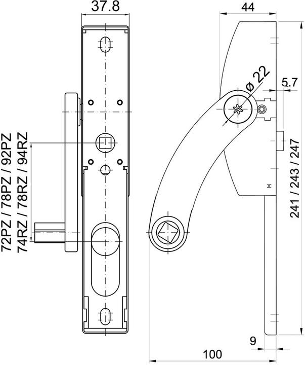 Actual product image MSL Panic fitting 5971 (Door set)