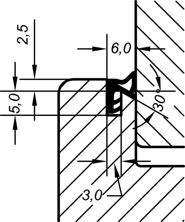 Produktbild Primo AC 5019 Überschlagdichtung (Schallschutz) Dichtung Kunststoff beige
