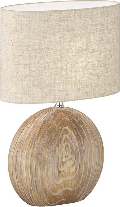 Produktbild Fischer & Honsel Honsel Tischleuchte Tobse - holzfarben/Stoffschirm Leinen sandfarben (50608) (E27)