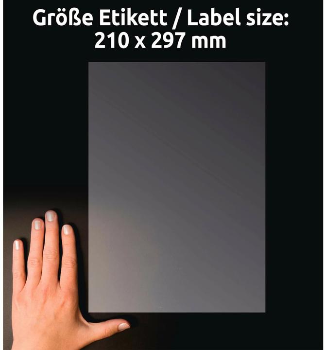 Image du produit Avery AVZ L8011-10 Étiquettes antimicrobiennes 210x297mm transparent