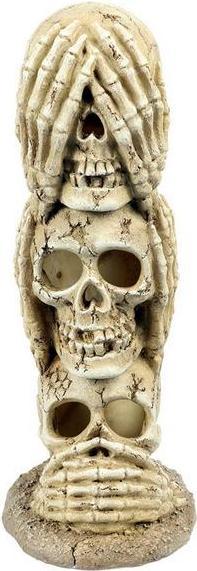 Actual product image EBI Aqua Della Hear, See and Speak/No Evil Skulls (Cave, other items)