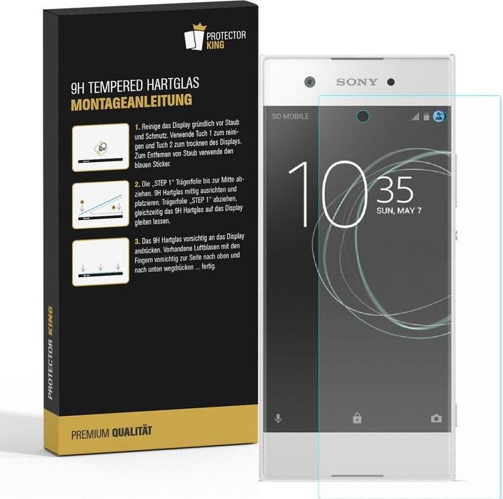 Produktbild Protectorking 1x echtes Tempered 9H Panzerhartglas 3D KLAR (1 Stück, Sony Xperia XA1)