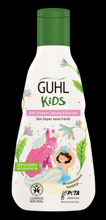 Image du produit Guhl Kids 3in1 Shampoo, Spülung, Duschgel Mandelmilch (250 ml, Shampoing liquide)
