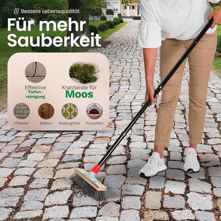 Produktbild Novaliv Robuster Drahtbesen Moos - Effiziente Moosentfernung, Drahtbürste, 6-Reihen Metallborsten, f (1 Stk.)
