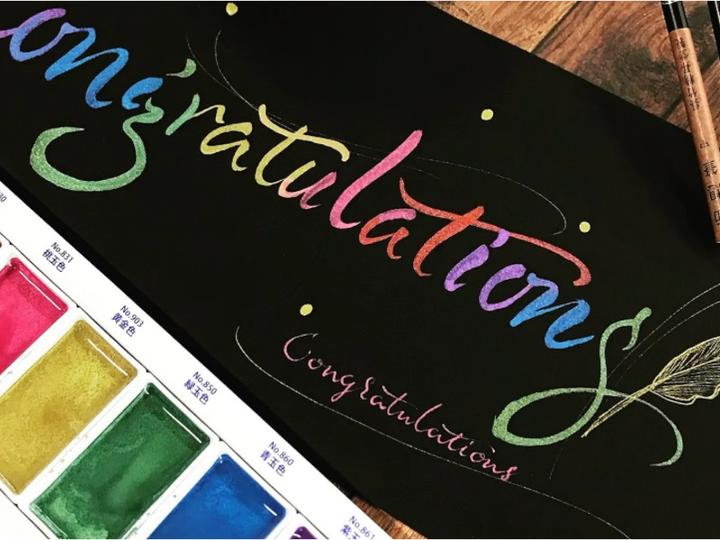 Actual product image Zig Kuretake Gansai Tambi Gem Colors watercolors, 6 colours (Multicoloured)