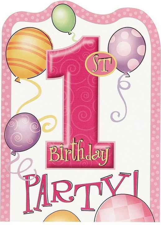 Produktbild Unique Party Luftballons 1. Geburtstag Einladungen (8er Pack) (8 x)