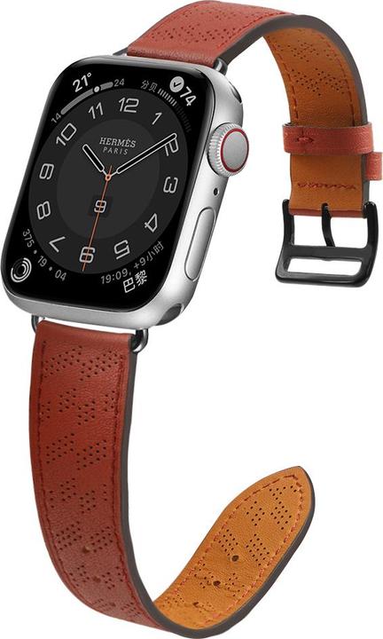 Produktbild Hurtel Armband Leder Lederarmband für Apple Watch Ultra, SE, 8, 7, 6, 5, 4, 3, 2, 1 (49, 45, 44, 42 mm) Ban (45 mm, 44 mm, 42 mm, 49 mm, Echtes Leder)