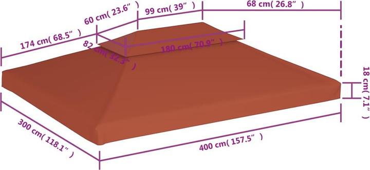 Produktbild VidaXL Xerane (400 cm, 82 cm)