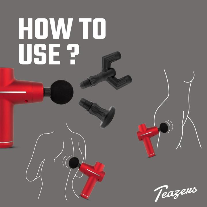 Actual product image Teazers Massage Gun - Red