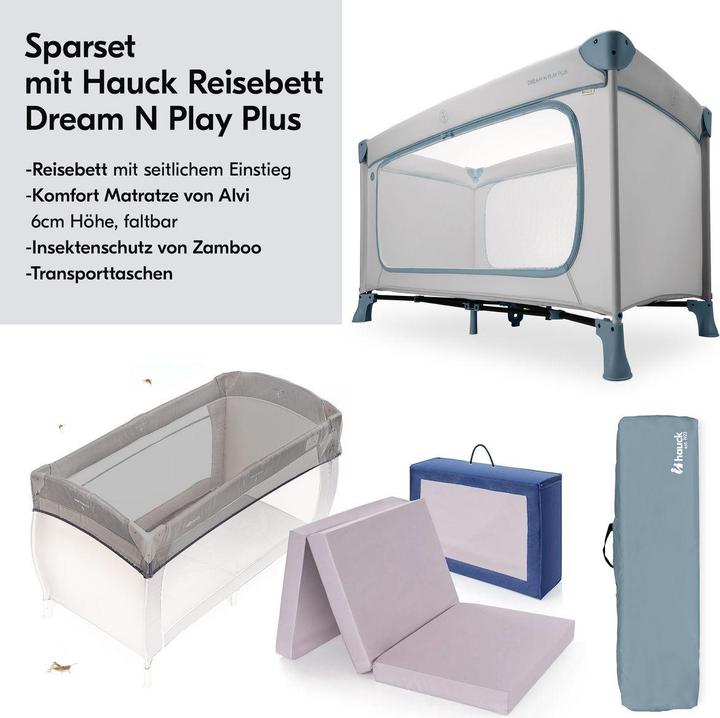 Produktbild Hauck Reisebetten Reisebett Set Dream N Play Plus inkl. Alvi