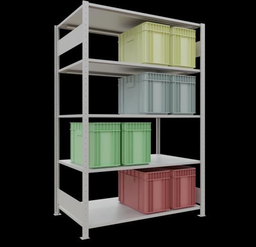 Actual product image Schulte Lagertechnik MULTIplus150 basic racking system with length ledgers