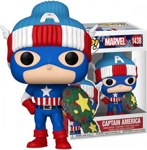 Produktbild Funko Marvel POP! Vinyl Figur Holiday Capt. America 9 cm