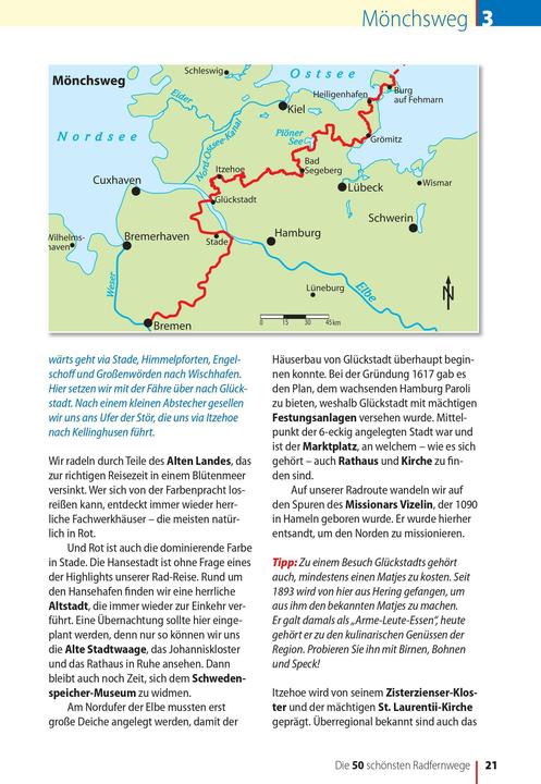 Nährwerte und Zutaten Die 50 schönsten Radfernwege in Deutschland (Deutsch, Oliver Kockskämper, 2021)