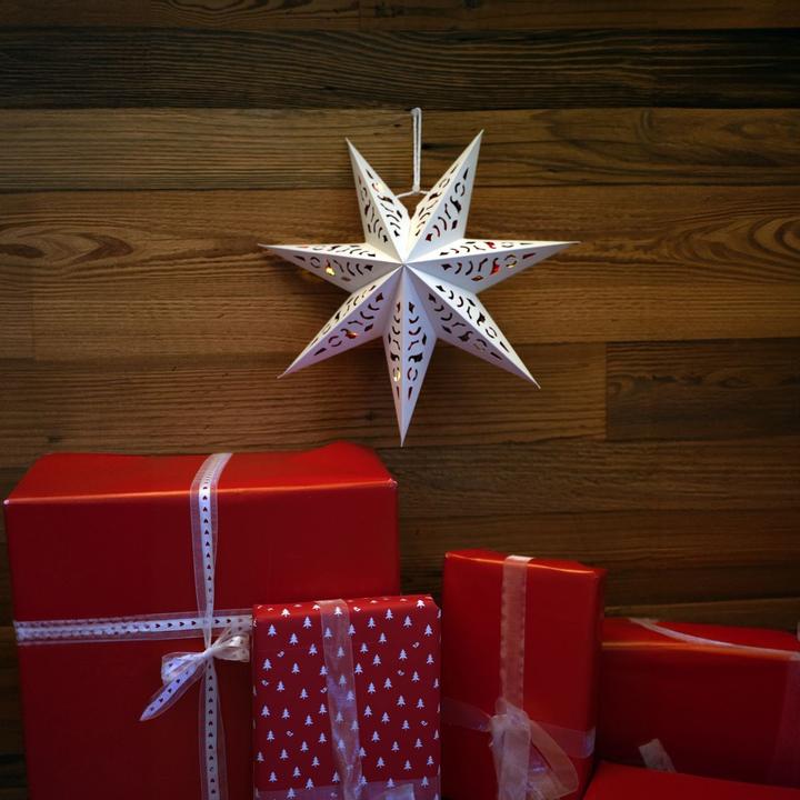 Produktbild Hermex LED Weihnachtsstern Leuchtstern Hanging Star Laterne Beleuchtung Faltstern