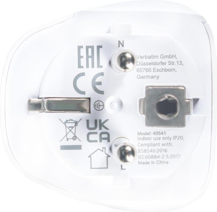 Actual product image Verbatim World to Europe Travel Adapter Plug