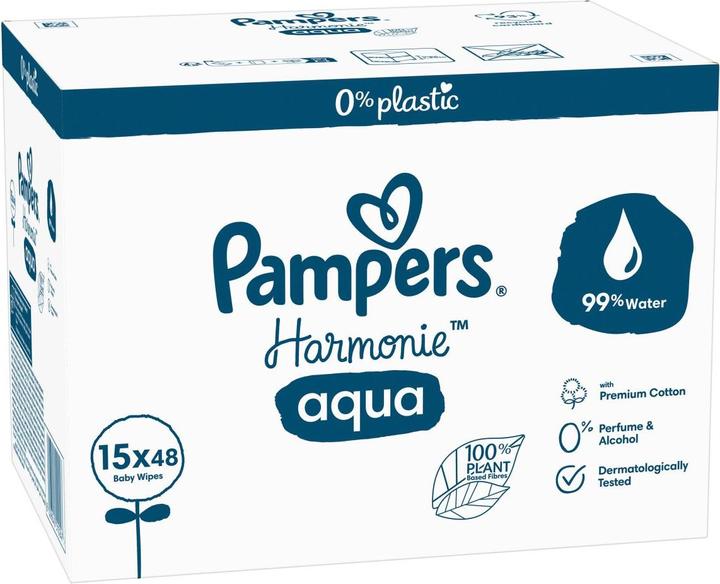 Actual product image Pampers Harmonie Aqua (720 Piece)