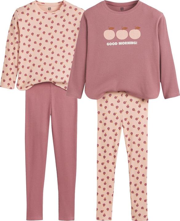 Immagine prodotto La Redoute Collections Confezione da 2 pigiami a coste con motivo a mela (128)
