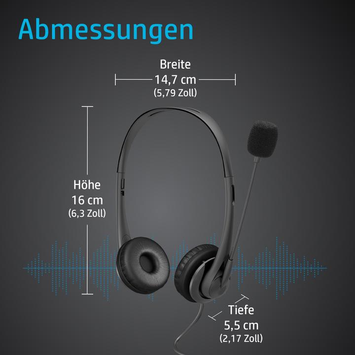 Actual product image HP G2 Headset On-Ear (Cable)