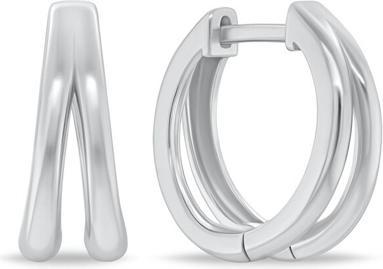 Brilio Silver - Fashion silver hoop earrings EA1153W