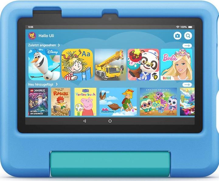 Amazon Fire 7 Kids (2022), housse incluse (7", 16 Go, Bleu)