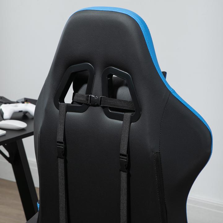 Actual product image Outsunny Gaming chair Office chair with lumbar cushion, headrest, with footrest
