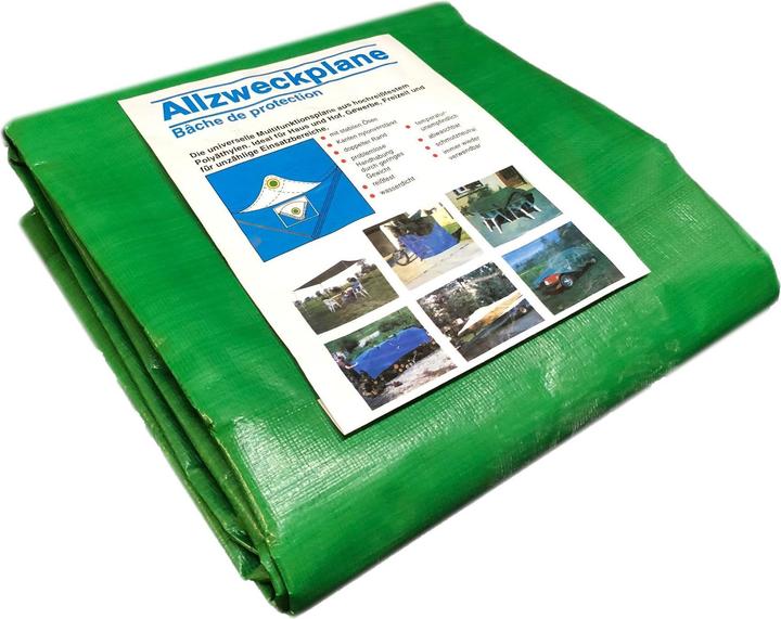 Produktbild Aquagart Gewebeplane 150g 3m x 5m Abdeckplane Bootsplane Allzweckplane Plane (300 x 500 cm)