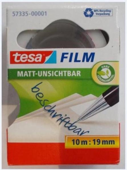 Produktbild tesa 1x tesafilm INVISIBLE, matt-unsichtbar, alterungsbeständig und reissfest (19 mm)