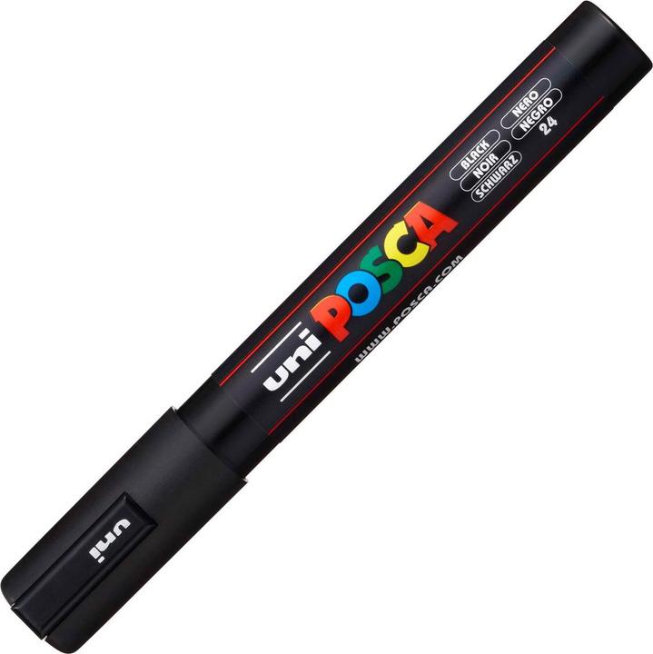 Immagine prodotto Posca Marchio PC-5M a punta tonda (Nero, 1.80 mm, 1 x)