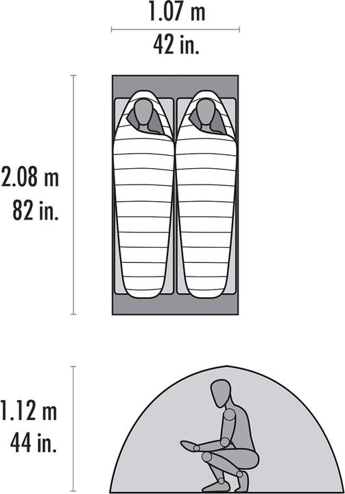 Image du produit Msr Advance Pro 2 (Tente igloo, 1.46 kg, 2 personnes)
