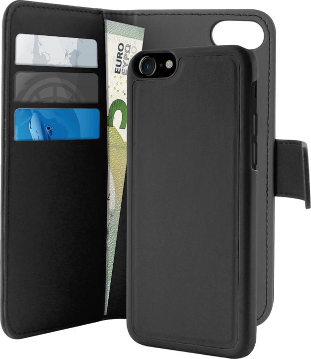 Actual product image Puro Faux leather wallet - case for iPhone 7/8/SE 2020, black (Apple iPhone 7)