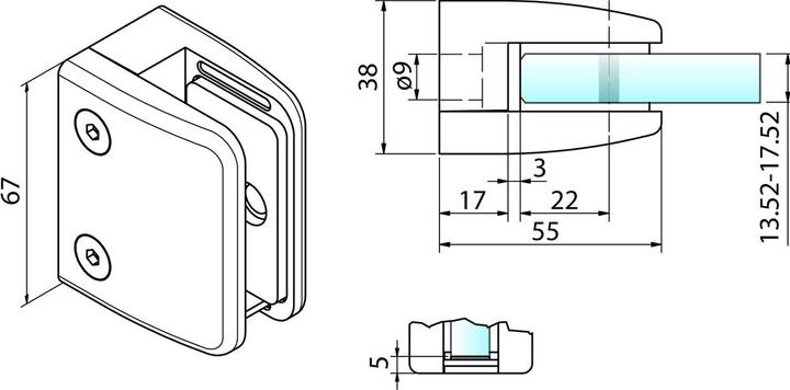Immagine prodotto Pauli+Sohn Fissaggi a morsetto zinco 55/67 mm (4 pz.)