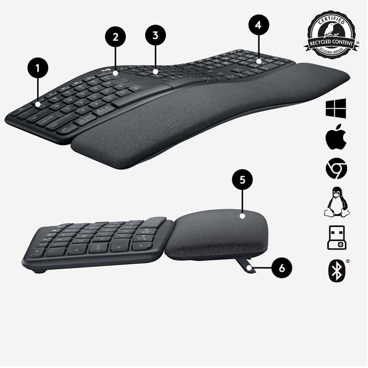 Image du produit Logitech Ergo K860 (ING. Int., Sans fil)